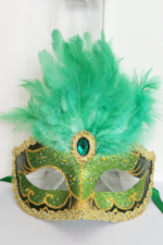 Venetian Mask - Brazilian Princess - Green