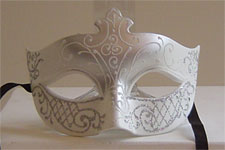Venetian Mask - Athena - White