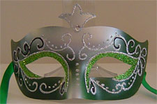 Venetian Mask - Celebrazione Ragazza - Green
