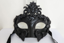 Venetian Mask - Atlantis Regent - Black - Style 1