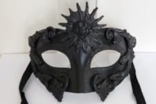 Venetian Mask - Atlantis Regent - Black - Style 2