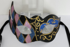Venetian Mask - Cristina Eye Mask - Blue/Pink/Black/Gold