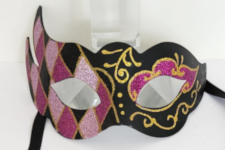 Venetian Mask - Cristina Eye Mask - Purple/Pink/Black/Gold